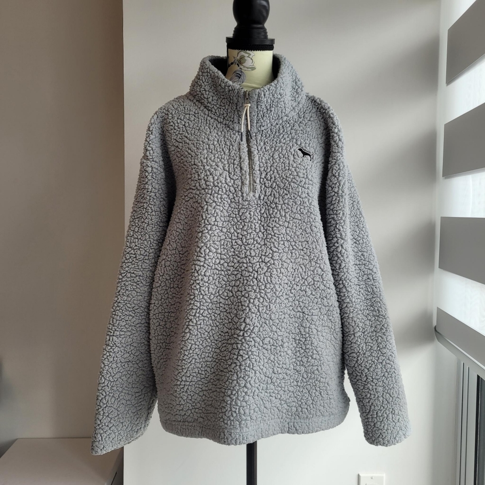 Victoria Secret PINK | Small Gray Fleece Sweatshirt